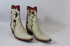 Stallion Boots Stiefeletten weiß Stickerei Kalb 38,5 Tita´s Bluebirds