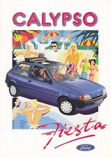 FORD FIESTA CALYPSO Sonnendach Sondermodell Prospekt Brochure 1991 AP