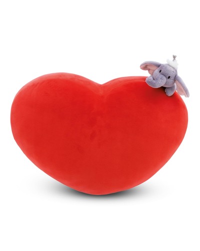 Herzkissen elefant 42x27cm - herzkissen,