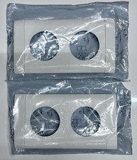 2x Hager Blende 2fach 80mm