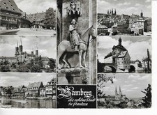 AK Bamberg die schöne Stadt in Franken, s/w Mehrbildkarte 1965
