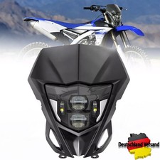 Für Yamaha WR MX XT TTR 250 400 426 450 Fahrrad LED Scheinwerfer Schwarze Maske