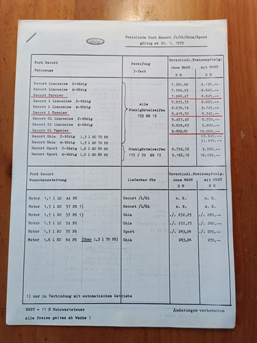Prospekt preisliste - prospekt,