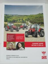 SAME GAMME DE 80 A 130 ch Traktoren Prospekt 11/2014 in französisch ( SLH 42 )