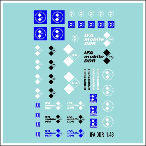 Waterslide decal ddr - 1:43,
