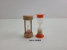2x Sanduhr Holz Glas