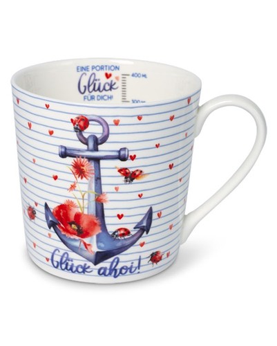 Tasse becher anker - becher, blumen