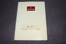 Betriebsanleitung Bedienungsanleitung Rover Mini 1000 Ausgabe 1990 erstklassig