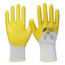 NITRAS Nitril-Handschuhe 03405 weiß/gelb EN 388 PSA- 144 Paar -Gr. 9