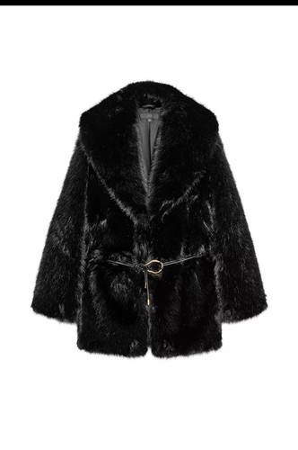 Zara mantel kunstfell mit - zara,