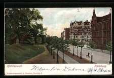 Ansichtskarte Hamburg-Neustadt, Fahrradfahrer am Holstenwall 