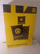 BVB Bettwäsche 135x200cm + 80x80cm Borussia Dortmund Fanartikel 100% Baumwolle