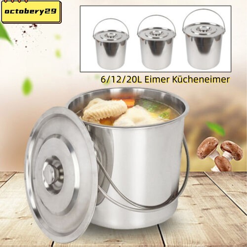 20l eimer edelstahleimer - 6/12/20l,