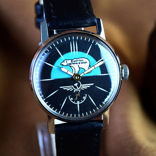 Sowjetische armbanduhr pobeda - sowjetische,