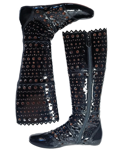 Alaïa hohe stiefel - hohe, schwarz