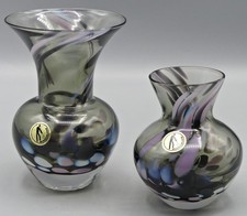 VINTAGE 2er SET GLAS VASE
