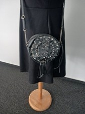 Tasche Schwarz Mit Silbernen Nieten