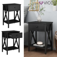 Nachttisch Keno Schwarz 40 x