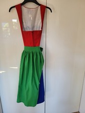 tolles Dirndl 70er Jahre color block rot blau grün midi Gr. 40-42, TOP Zustand