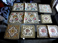 8 Brokat Deckchen Blumenmuster