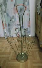 50er 60er  Regen 3er Schirmständer Messing Gusseisen Höhe 71,5 cm TOP