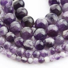 Lila Amethyst Stein Perlen Runde gems Naturstein,1 Strang 4mm 6mm 8mm 10mm 12mm