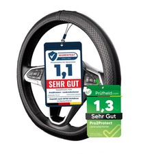 [2X Test SEHR GUT ] Pro2Protect Lenkradbezug Leder Lenkradschoner Bezug Schwarz