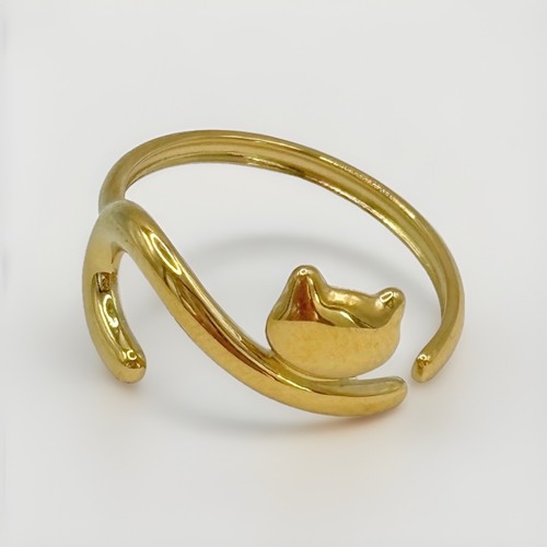 Katzenring gold edelstahl cat - katzenring,
