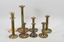 Q15K57- Konvolut 8x Kerzenleuchter meist Messing Bronze