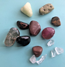 14 Verschiedene Schmucksteine / Heilsteine Edelsteine - Dekoration Trommelsteine