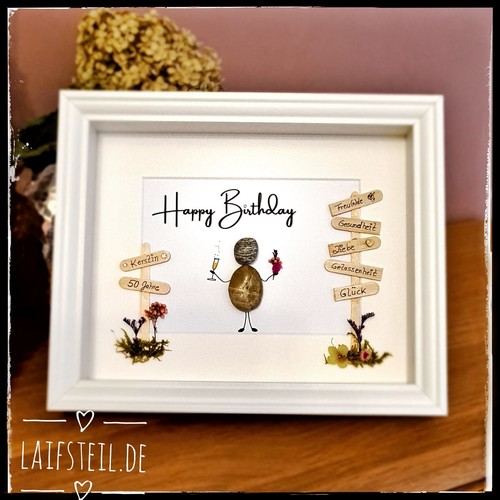 Zum geburtstag steinbild - ,