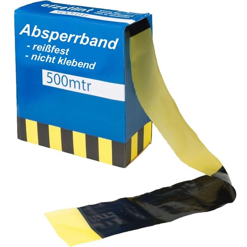 500m absperrband schwarz gelb - absperrband,
