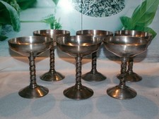 6 Alte versilberte  Eisschalen