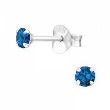 Mini Kristall Ohrstecker 925