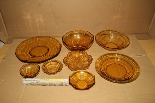 Pressglas set schüssel teller - pressglas,