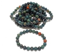  Heliotrop Kugelarmband ca. 8 mm / ca. 19 cm