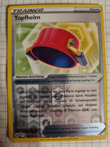 Pokémonkarte topfhelm 146 - pokémonkarte, 146/172