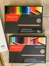 2x 20 caran d'ache luminance Stifte Künstlerstifte Portrait Basis Set