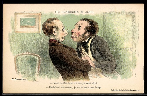 Künstler sign daumier - künstler-ak, sign.