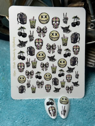 Nagel sticker elemente emo - sticker, elemente,