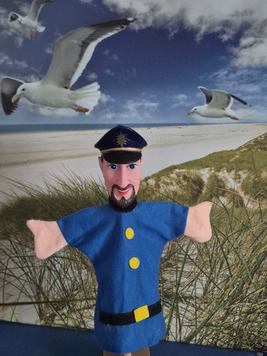 Handpuppe polizist mit - polizist,