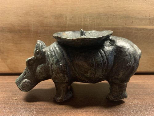 Bronze nilpferd kerzenhalter - bronze,