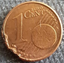1 Euro Cent Münze RAR Fehlprägung 