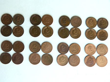 32x 2 PFENNIG 1969-1976 D-F-G-J BUNDESREPUBLIK DEUTSCHLAND ➤8 KOMPL. SÄTZE VZ