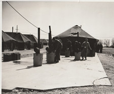 US Army Soldaten mit Öfen für das Zeltlager Fort Hood Texas Original 25x20 Foto