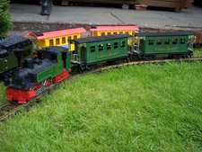 Länderbahn Personenzug Garteneisenbahn Spur G New Ray Lok  Personenwagen Gleise