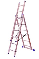 Alu-Stehleiter 3x6-stufig