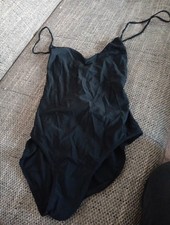 UMSTANDS BADEANZUG SCHWIMMAZUG GRÖSSE 40 SCHWARZ BUNT GESTREIFT UMRANDET