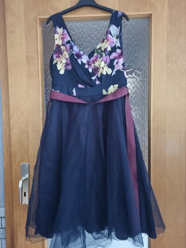 Kleid dunkelblau mit - 38,