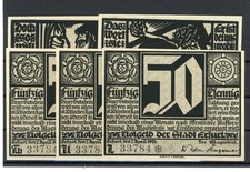 Erfurt 5 Scheine Notgeld